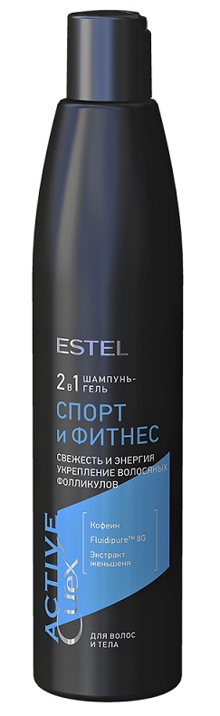 Шампунь для волос Estel Curex Active Спорт и Фитнес 2 в 1 для волос и тела 300мл